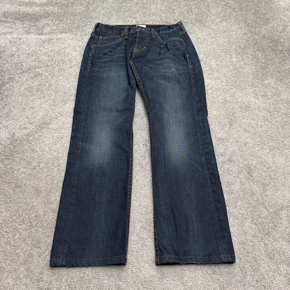 Hudson Byron Straight Leg Denim Jeans Mens 29 Dark Wash Stretch Button Fly